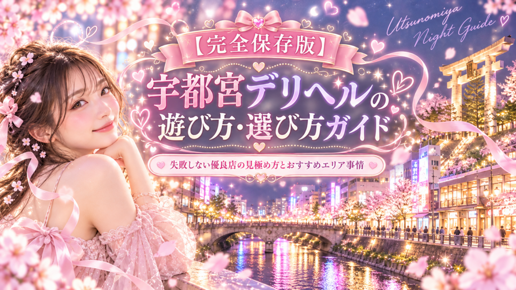 桜・リボン・ハートで装飾したピンク色のコラム用イメージ画像